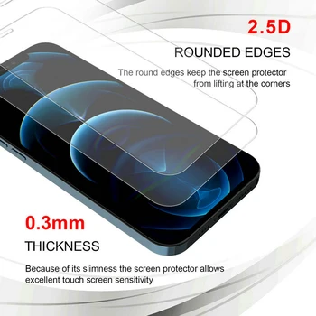 Ultra Tenká 0,3 mm 2.5 D 9H Tvrdeného Skla Screen Protector pre Nový iPhone 13 12 mini 5.4 6.1 Pro Max 6.7 palcový XR Xs X 8 7 6 100ks