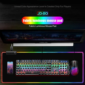 Veľké RGB Svietiť, Podložku pod Myš, Xxl Gaming Mousepad LED Mause Pad Hernú Myš Razer Koberec Veľké Mause Pad PC Stôl Pad Mat s Podsvietený