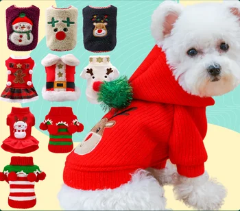 Vianoce Psa Kostým Mačky, Pet Oblečenie pre Psa Šaty Jeseň Zimný Kabát Vianoce Psa Kostýmy pre Malé Psy