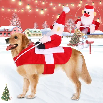 Vianoce Psa Kostýmy Pet Oblečenie na Koni Obliekanie Bundy Kabáty pre Psov Zábavné francúzsky Buldog Chihuahua Pug Oblečenie