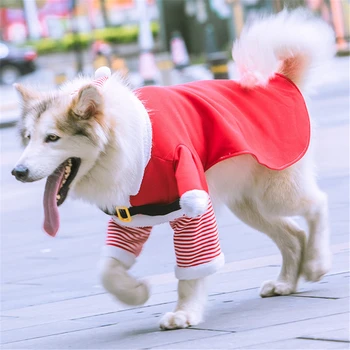Vianočné Pet Kostým XS-7XL Mačka, Pes Cosplay Santa Claus Veľkých Psov, Oblečenie Super Vtipné Labrador, Zlatý Retriever Vianočné Oblečenie