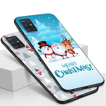 Vianočné Snehuliak Snehu obal Pre Samsung Galaxy A32 A42 A72 5G A21S A51 A71 A31 A52 A41 A11 A01 A91 A12 A02 Mobilný Telefón Mäkké Pokrytie