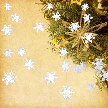 Vianočné troch-dimenzionální snowflake string vydlabaných Vianočná vločka závesné dekorácie festival dekorácie prívesok 100