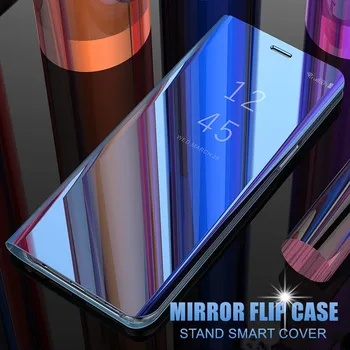 Zrkadlo Flip Telefón Puzdro Pre Samsung Galaxy S21 Ultra S20 Plus S10 S9 S8 Smart Vymazať Zobrazenie Kryt Pre Samsung Poznámku 20 10 9 8 Coque