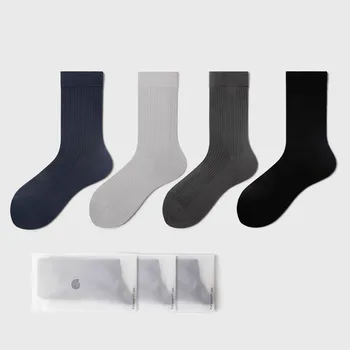 Úplne Nové pánske Bavlnené Ponožky Čierne Business Bežné Priedušná Jar Leto Mužskej Posádky Ponožky Meias Hot Predaj Sokken Veľkosť 39-44