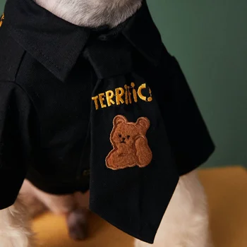 ÚRAD Móda Tlačené francúzsky Buldog T-shirt Pes Bavlna Tričko Priedušná Pet Oblečenie Šteňa Mikina Pibull Oblečenie pre Malého Psa