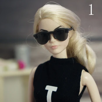 Čierne Mini Plastové Lensless Okuliare Pre Bábiku Barbie 1/6 Dievča Bábiku Slnečné Okuliare Pre Ken Chlapec, Bábiky, Hračky Domček Pre Bábiky Príslušenstvo 1/6