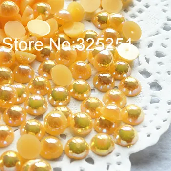 živica AB orange flatback kolo pearl 1.5-12 mm 10000-200pcs/veľa ploché späť polovicu pearl