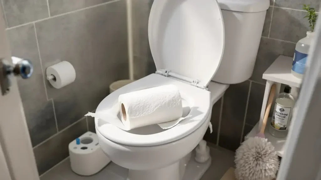Prekvapivý trik na riešenie problému v kúpeľni s toaletným papierom a octom
