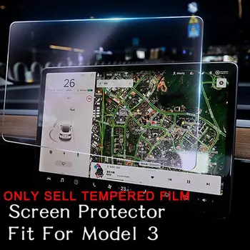 15 Palcový Model 3 / Y 2021 Auto Obrazovky Tvrdeného Skla Príslušenstvo Displej 3 Filmu Navigator Film Protektor Pre M S9C2