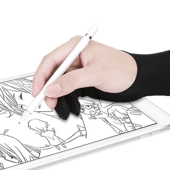 1Pc Dva prsty Umelec Anti-dotykové Rukavice pre Kreslenie Tablet Pravej a Ľavej Ruky Rukavice Anti-Zablokovať pre ipad Obrazovky rada