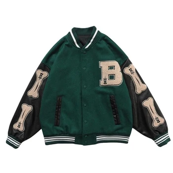 Harajuku Bomber Bundy Ženy Kabát Mužov Pár Baseball Jacket 2021 Jeseň Unisex Priateľ Štýl Varsity Hip Hop Streetwear -40