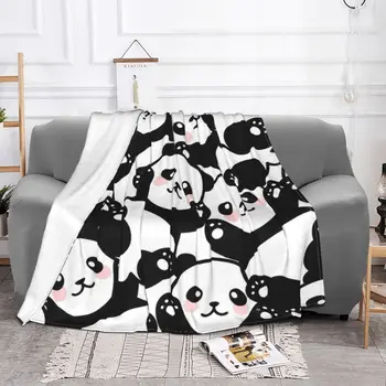 Panda Deku Velvet Textilných Dekorácií Cartoon Zvierat Prírody Multifunkčné Mäkké Hodiť Deky pre Domáce Spálňa Deka