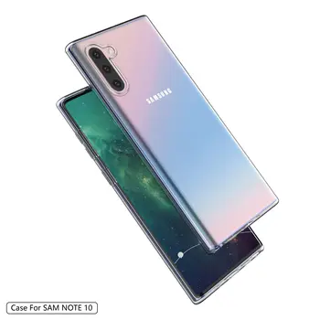 Ultra-tenké transparentné Mäkké TPU puzdro Pre Samsung Galaxy Note 10 tenký Ochranný zadný kryt pre samsung poznámku 10 plus 10pro shell