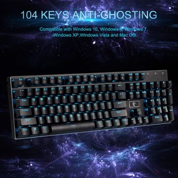 Z88 RGB Mechanical Gaming Keyboard Programovateľné RGB Podsvietenie Modré Prepínač Vode Odolný 104 Klávesov Anti-Tieňov francúzsky Layout